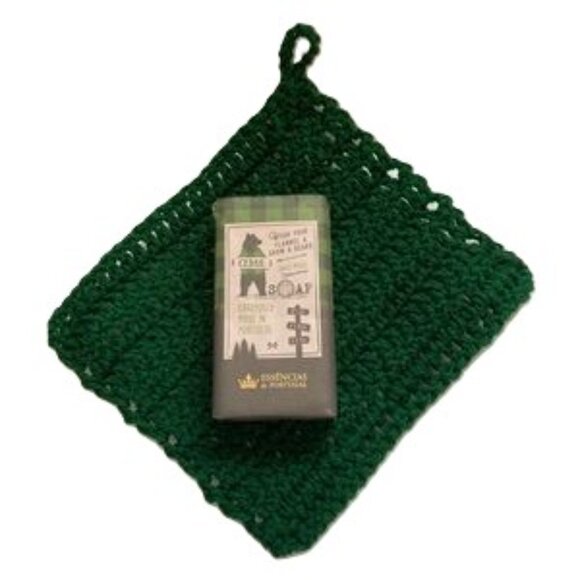 ESSENCIAS de PORTUGAL Cedar Triple Milled Soap Bath Bar Washcloth Gift Set - Picture 2 of 16